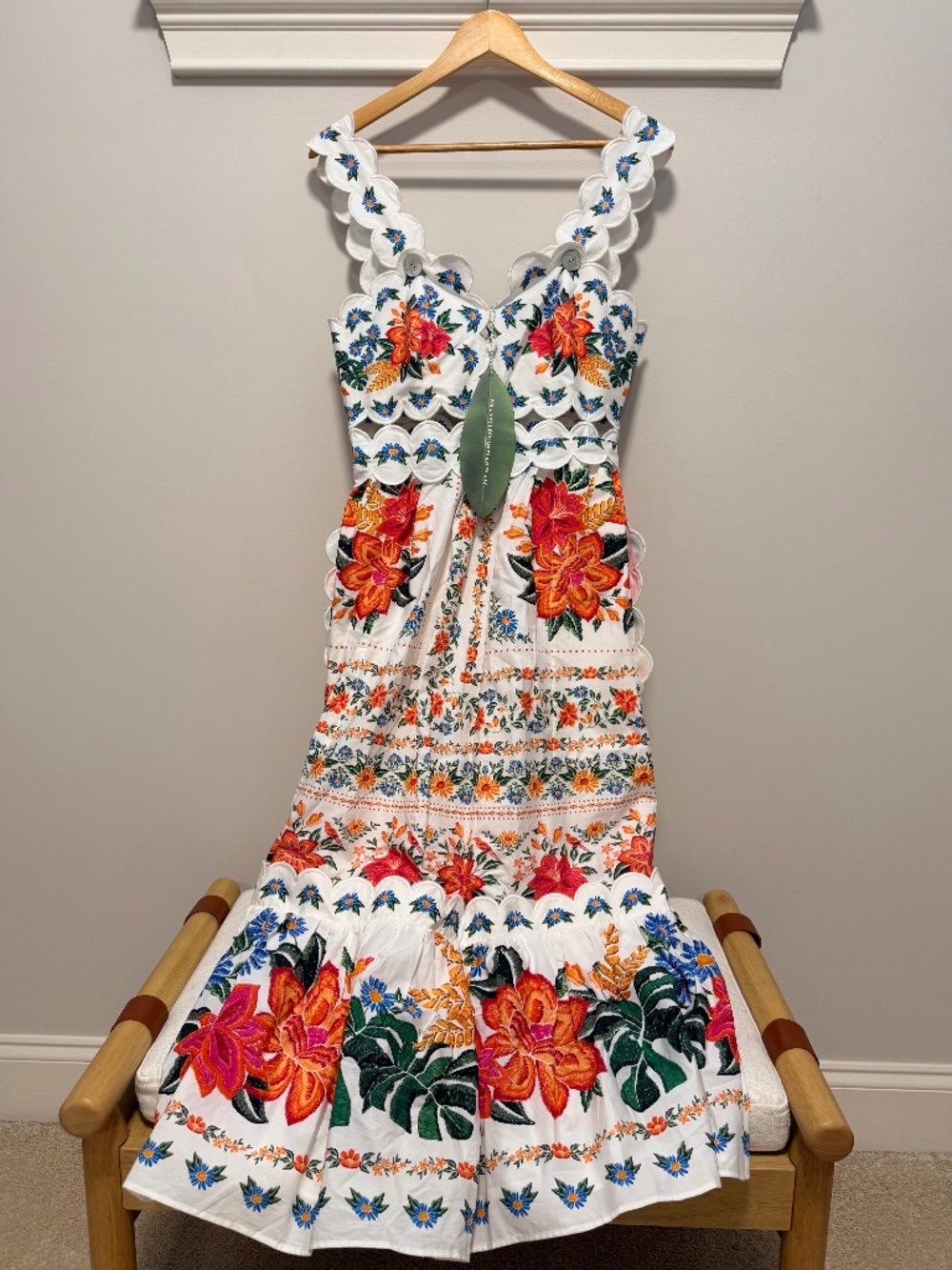Farm Rio Off-White Bloom Garden Maxi Dress Size Small